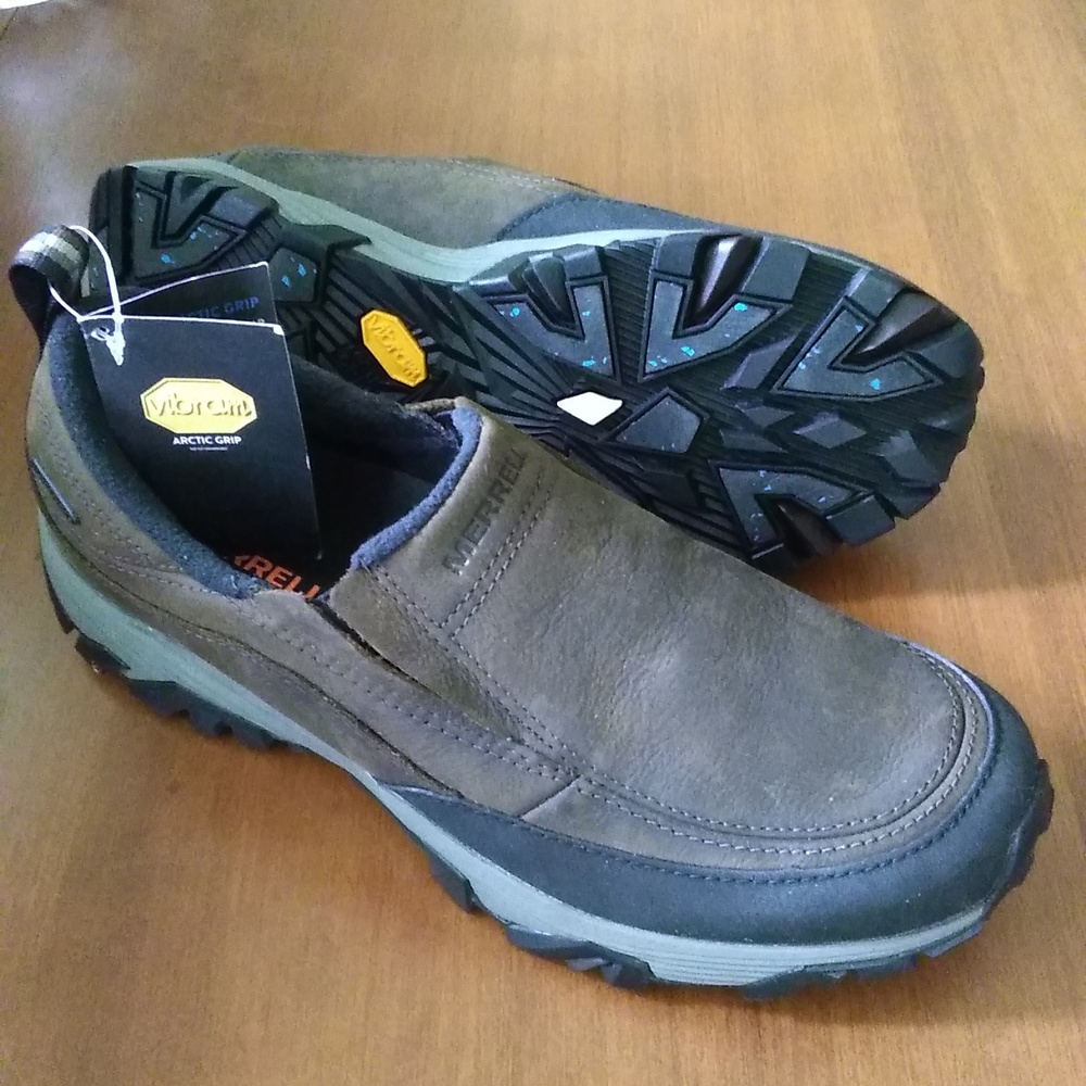 Merrill Vibram Arctic Grip Men Shoes Sz 8.5 Brown New without Box